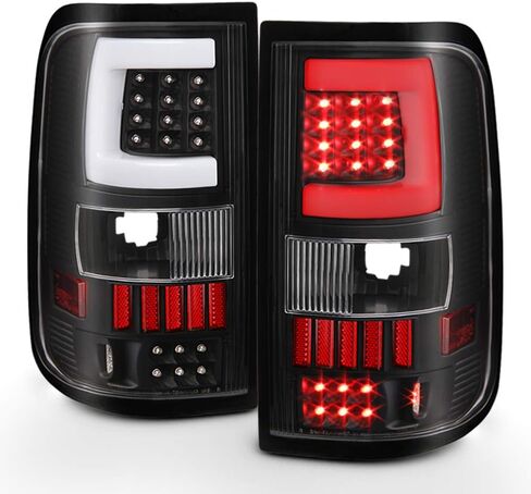 Acanii - لـ Black 2004 2005 2006 2007 2008 Ford F150 Lobo Pickup LED LED مصابيح ذيل أنبوب مصابيح in Saudi Arabia