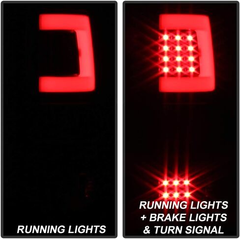 Acanii - لـ Black 2004 2005 2006 2007 2008 Ford F150 Lobo Pickup LED LED مصابيح ذيل أنبوب مصابيح in Saudi Arabia