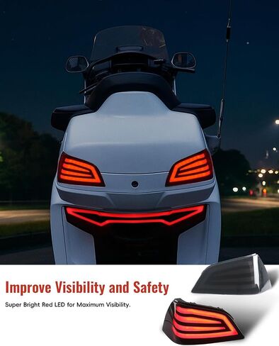 LED LED LITER LITCH LITCH FOR GOLDWING GL1800 ، 2 PCS LACH LITCHS LITCHS Running Tour Pack Lamit مع عدسات مدخنة للملحقات Honda Gold Wing GL1800 2001-2017 (تشمل ضوء LED) in Saudi Arabia