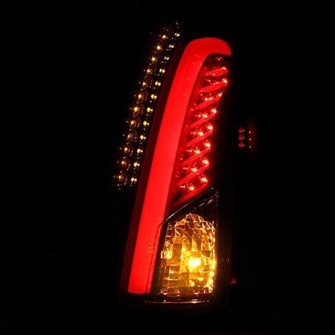 SPEC-D TUNING Glossy Black Smoke LED Bar Tail Lights Compatible with 2003-2007 Cadillac CTS, Left + Right Pair Assembly in Kuwait