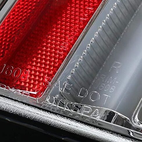 SPEC-D TUNING Glossy Black Smoke LED Bar Tail Lights Compatible with 2003-2007 Cadillac CTS, Left + Right Pair Assembly in Saudi Arabia