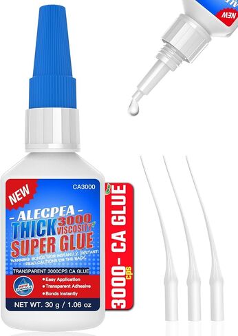 20g Black Medium-Thick CA Glue (150 CPS),Premium Cyanoacrylate Super Glue for Wood, Glass, Metal, Paper, Leather, Plastic, Ceramic, Rubber, Jewelry, Woodworking, Hobby Models, and Craft Project in Kuwait
