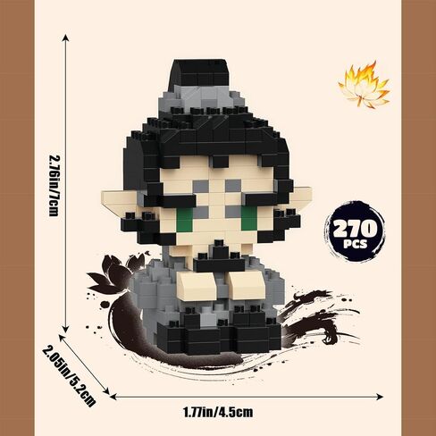 Nezha Ao Bing Series Mini Blocks Toy,Cute Anime Figures Toys Desk Accessories,for Kids, Ages 6+ - Collectible Movie Cartoon Character Gift Idea (Ao Bing325pcs) in Kuwait