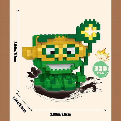 Nezha Ao Bing Series Mini Blocks Toy,Cute Anime Figures Toys Desk Accessories,for Kids, Ages 6+ - Collectible Movie Cartoon Character Gift Idea (Ao Bing325pcs) in Saudi Arabia