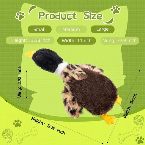 لعبة الكلب الدراج الصاخبة - لعبة Plush Bird Phem مع صوت مجعد للكلاب الصغيرة والمتوسطة - لعبة تفاعلية ودائمة للعب الجرو والتدريب in Kuwait
