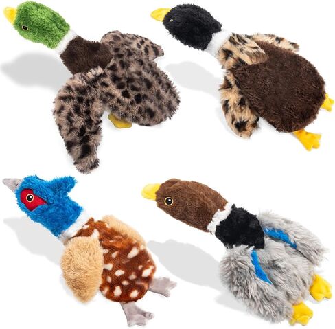 لعبة الكلب الدراج الصاخبة - لعبة Plush Bird Phem مع صوت مجعد للكلاب الصغيرة والمتوسطة - لعبة تفاعلية ودائمة للعب الجرو والتدريب in Kuwait