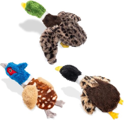 لعبة الكلب الدراج الصاخبة - لعبة Plush Bird Phem مع صوت مجعد للكلاب الصغيرة والمتوسطة - لعبة تفاعلية ودائمة للعب الجرو والتدريب in Kuwait