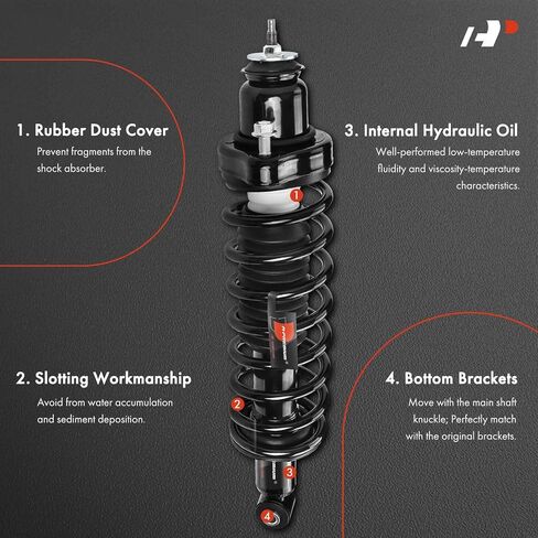 A-Premium Front Pair (2) Complete Strut & Coil Spring Assembly Compatible with Mitsubishi Lancer 2002-2005, ES Model Only, 2.0L, Driver and Passenger Side in Saudi Arabia