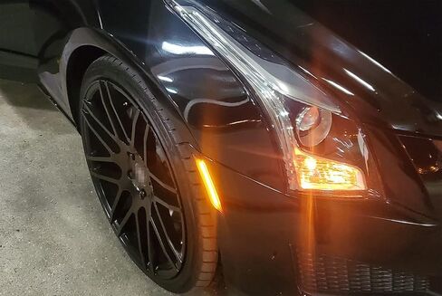 iJDMTOY Black-Out Smoked Lens 36-SMD Amber Full LED Bumper Side Marker Light Kit Compatible With Cadillac 2016-2020 CT6, 2019-2020 CT6-V, Replace OEM Amber Front Sidemarkers… in Saudi Arabia