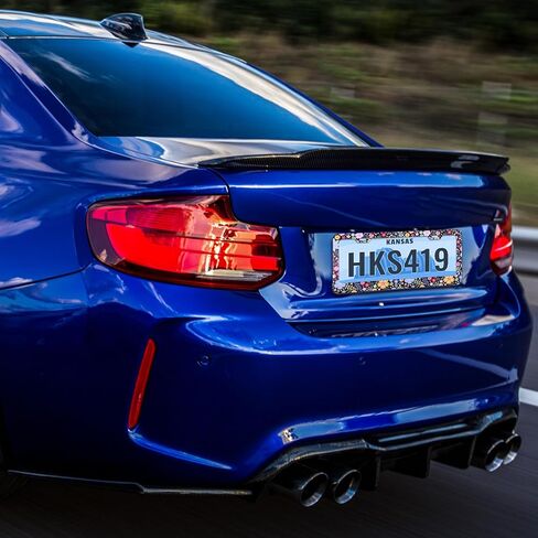 تخصيص أزهار الزهور الملونة ترخيص لوحة أزياء لوحة الإطار تغطية ملحقات سيارة معدنية من الألومنيوم إطارات لوحة رخصة لوحة إطارات العلامات العالمية للسيارات الخلفية الأمامية ديكور العلامة in Kuwait