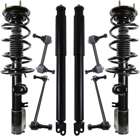 Detroit Axle - AWD الأمامية الدعامات وملفات Coil Springs Recorbers Rock Sway Bar Rinks For 2013-2018 Ford Explorer 3.5L - 8pc set in Saudi Arabia
