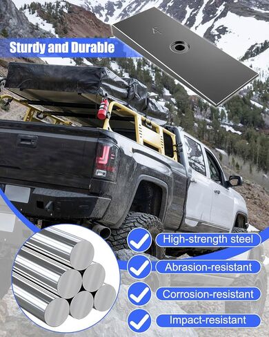 4° 2" Wide Steel Suspension Axle Leaf Spring Shims, 2 Pcs Pinion Angle Shims, Black in Saudi Arabia
