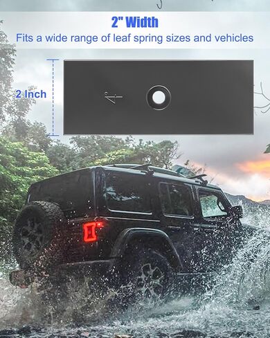4° 2" Wide Steel Suspension Axle Leaf Spring Shims, 2 Pcs Pinion Angle Shims, Black in Saudi Arabia