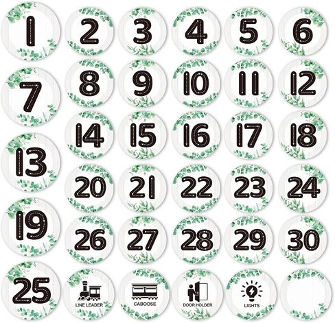 Boho Line up Spots for Classroom - 36pcs Number Stickers for Classroom Floor Stickers Dots for Classrooms Floor Decals for Classrooms Lining up Back to School Kindergarten Preschool Supplies in Saudi Arabia