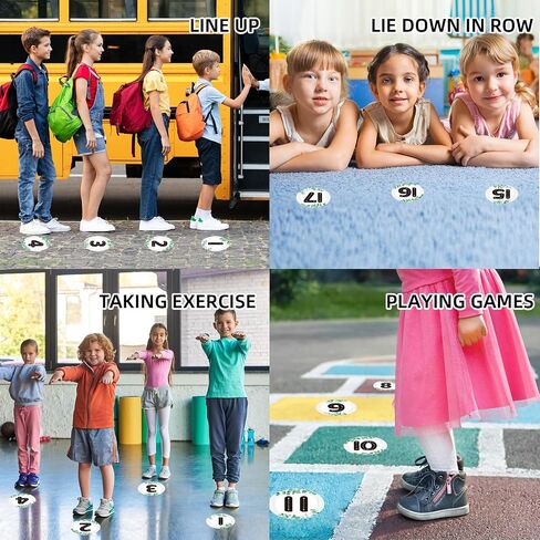 Boho Line up Spots for Classroom - 36pcs Number Stickers for Classroom Floor Stickers Dots for Classrooms Floor Decals for Classrooms Lining up Back to School Kindergarten Preschool Supplies in Saudi Arabia