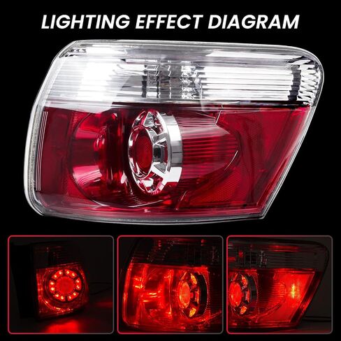 ضوء الذيل متوافق مع GMC Acadia 2007-2012 مصباح الفرامل الخلفية LED LED يمين الراكب الخليط الخلفي GM2801216 in Kuwait