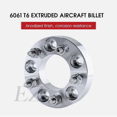 EZAccessory 2 Billet Wheel Adapters 5x4.25 (5x108) to 5x120 Fits T-Bird Taurus & Mount 5x120 Bolt Pattern Wheels | 1" Thick in Saudi Arabia