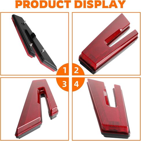 Set of 2 LED Taillights, Left and Right Red Rear Brake Stop Lights Tail Lamps, Compatible with Polaris RZR PRO XP /4 2020-2024 Tail Light Assembly in Saudi Arabia