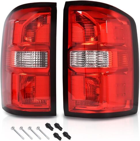 PIT66 Rear Lamp Assembly Taillight,Compatible with GMC Sierra 1500 2014-2018/Fit GMC Sierra 2500 HD 3500 HD 2015-2019 Tail Lights Red Lens Pair in Saudi Arabia