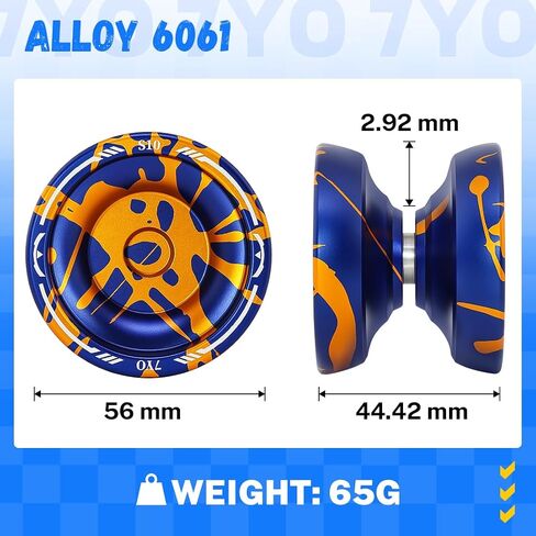 Dual Function Yoyo S8 - Responsive Yoyo Switch to Unresponsive Yo-yo for Kids with 10 Strings, Case, Unresponsive Bearing, Accessory Kit in Saudi Arabia