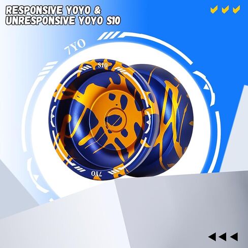 Dual Function Yoyo S8 - Responsive Yoyo Switch to Unresponsive Yo-yo for Kids with 10 Strings, Case, Unresponsive Bearing, Accessory Kit in Saudi Arabia