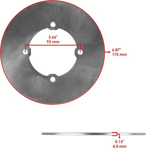 Caltric Brake Disc with Pads Front Left or Right Compatible with Polaris Sportsman 335 1999 in Saudi Arabia