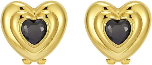 أقراط هندسية ذهبية مكتنزة عصرية عتيقة 14K مطلية بالذهب الأسود مكعب زركونيا بيان أقراط كوكتيل مجوهرات Dupes للنساء in Saudi Arabia