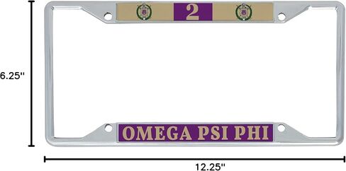 Desert Cactus Omega Psi Phi Car Accessories Omega Ques Metal License Plate Frame and Tag Holder for Front or Rear of Vehicle (Metal Car Mount Placa - #2) in Saudi Arabia