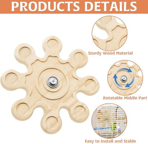 Chinchilla Teething Toy Flower Style Chinchilla Toys, Rotation Hamster Toys Supplies Cage Accessories Interactive Tool, Wheel Helps Hamsters Develop Intelligence in Saudi Arabia