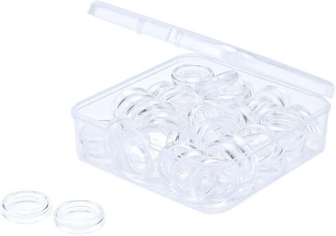 NatsumeBisics 50 Districion Discs Discs Discs ، Clear Discbound Discs مع حامل الصندوق 1.5 "حلقات الفطر ملحقات نظام ربط دفتر DIY (1.5") in Kuwait