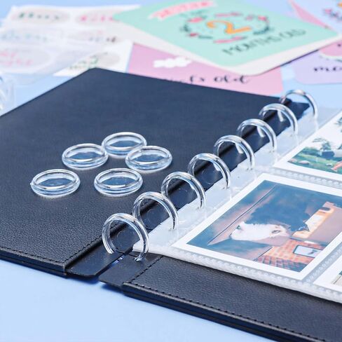 NatsumeBisics 50 Districion Discs Discs Discs ، Clear Discbound Discs مع حامل الصندوق 1.5 "حلقات الفطر ملحقات نظام ربط دفتر DIY (1.5") in Kuwait