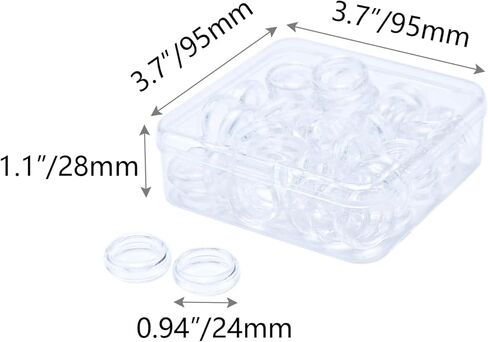 NatsumeBisics 50 Districion Discs Discs Discs ، Clear Discbound Discs مع حامل الصندوق 1.5 "حلقات الفطر ملحقات نظام ربط دفتر DIY (1.5") in Kuwait