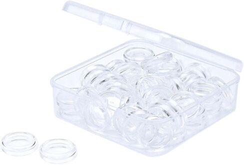 NatsumeBisics 50 Districion Discs Discs Discs ، Clear Discbound Discs مع حامل الصندوق 1.5 "حلقات الفطر ملحقات نظام ربط دفتر DIY (1.5") in Kuwait