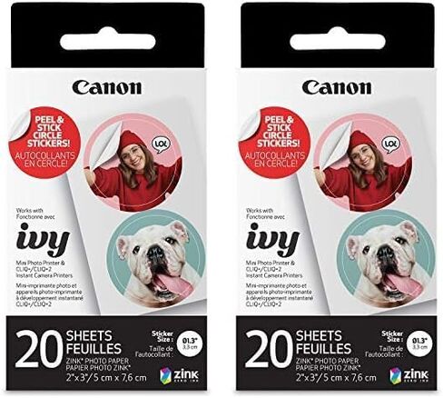 Canon Zink Circle Sticker 60Sheet Bundle in Saudi Arabia