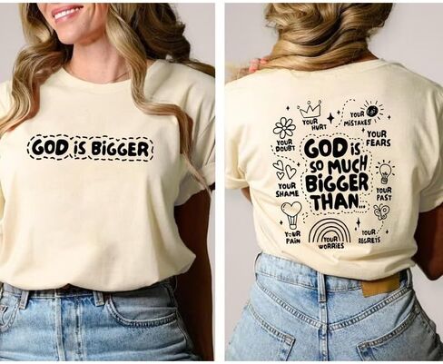 Christian Tshirts for Women Faith T Shirts Jesus God Shirts Religious Gifts Tee Funny Inspirational Graphic Tees Tops in Kuwait