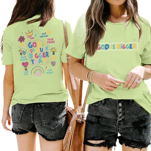 Christian Tshirts for Women Faith T Shirts Jesus God Shirts Religious Gifts Tee Funny Inspirational Graphic Tees Tops in Kuwait