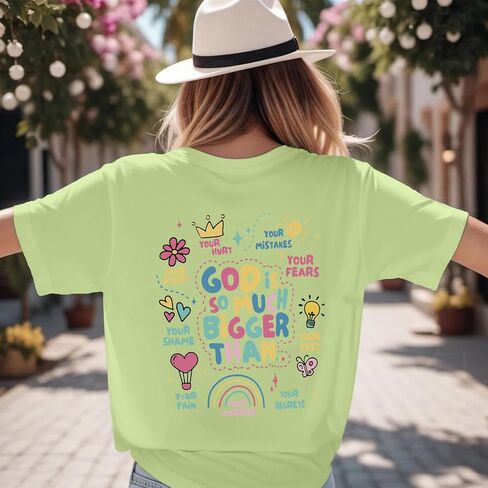 Christian Tshirts for Women Faith T Shirts Jesus God Shirts Religious Gifts Tee Funny Inspirational Graphic Tees Tops in Kuwait