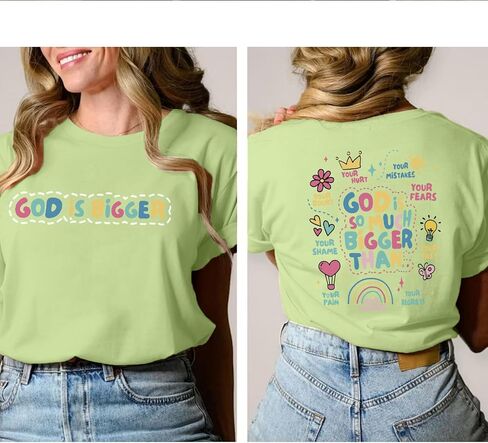 Christian Tshirts for Women Faith T Shirts Jesus God Shirts Religious Gifts Tee Funny Inspirational Graphic Tees Tops in Kuwait