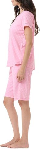 Karen Neuburger Womens Radiant Comfort 2pc Ss Bermuda مجموعة | ملابس أنيقة زائد الحجم in Saudi Arabia