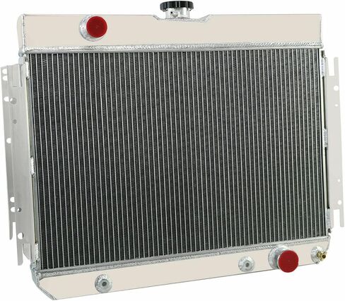 4 Row Radiator Compatible for 1963-1968 Chevy Impala Chevelle El Camino with 12 inch Dual Electric Fans Wiring Harness 64 65 66 67 Aluminum in Saudi Arabia