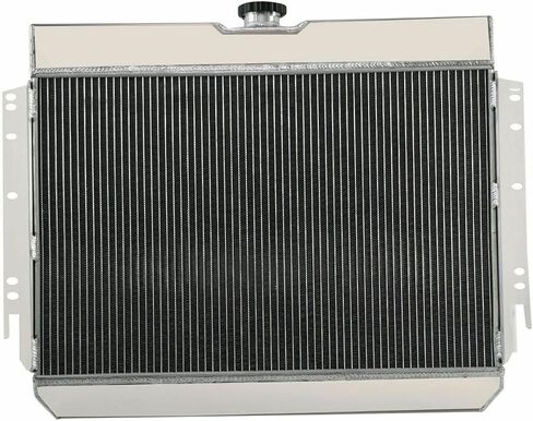 4 Row Radiator Compatible for 1963-1968 Chevy Impala Chevelle El Camino with 12 inch Dual Electric Fans Wiring Harness 64 65 66 67 Aluminum in Saudi Arabia