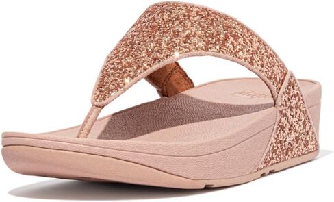 Fitflop Lulu Glitter Toe-Post Black Glitter Sandals in Saudi Arabia