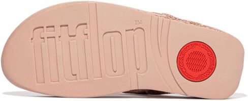 Fitflop Lulu Glitter Toe-Post Black Glitter Sandals in Saudi Arabia