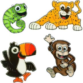 Fun Express Animal Paint الخاص بك Suncatchers - Crafts for Kids والأنشطة المنزلية الممتعة (FISH) - VBS VACTS Bible School Supplies/Decor in Kuwait