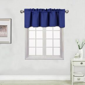 Rod Pocket Sraight Thermal Blackout Window Tier Short Valance 54" Wide x 18" Long (1, TVLO HOT Pink) in Saudi Arabia