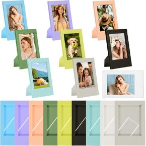 18 PCS 2x3 إطارات الصور بشكل كبير لفوفيلم Instax Mini Film ، Small 2 × 3 بوصة إطار صور الطاولة ، لطيف صغير متعدد الملون 2x3 Deske Display in Kuwait