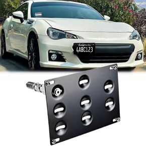Drill-Free Front Tow Hook License Plate Frame for Subaru BRZ WRX STi Forester Impreza for Toyota 86 for Scion FRS Stainless Steel Holder Front Bumper Relocator Frame JDM in Saudi Arabia