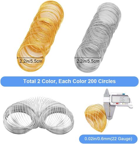 400 حلقات ذاكرة سلك الأسوار المجوهرات ذاكرة سلك الأسلاك السلك سلك الصلب الأسلاك الديكور نتائج لمجوهرات صنع اللوازم الأسلاك DIY حلقات سوار من طوق الالتفاف in Kuwait