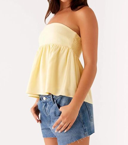 Women's Y2k Summer Ruffle Tube Tops Cute Sleeveless Strapless Babydoll Bandana Going Out Tops in Saudi Arabia