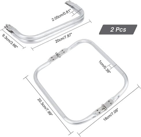 chgcraft 2pcs 236mm محفظة الألومنيوم إطار قبلة Clasp إطار أنبوبي أنبوبي على شكل حرف U إطار القابض المجمع على شكل حقيبة عشاء Craft ، فتح 236x203x10mm in Kuwait